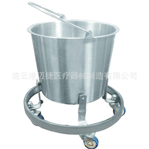 Trémie à poudre en acier inoxydable avec roues pour équipement de revêtement, fonctionnement manuel - Product Image 1
