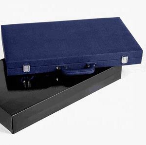 Backgammon personalizzato in pelle blu regalo di inaugurazione della casa gioco da tavolo personalizzato set di backgammon da viaggio - Product Image 6