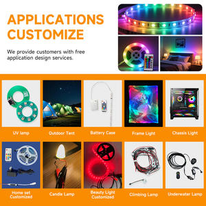 شريط إضاءة LED رقمي مرن WS2811 RGB 5050 بلوحة دوائر مطبوعة بيضاء قابلة للعنونة، 24 فولت، 5 أمتار، 16.4 قدم، 60 مصباح/متر، تأثير متغير الألوان - Product Image 4