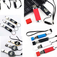 Más vendidos LOGOTIPO personalizado de plástico pendrive USB 2,0 3,0 stick 8GB 16GB 32GB 64GB 128GB al por mayor unidades flash USB con logotipo LED