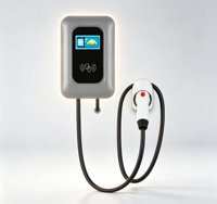 Borne de recharge murale intelligente pour véhicules électriques 22 kW Type 2 32A 3 phases DLB IP55 CE OEM pour la recharge à domicile et commerciale