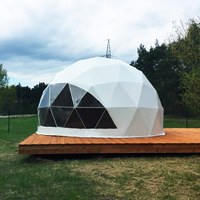 Tentes géodésiques de glamping d'hiver 3V avec cheminée