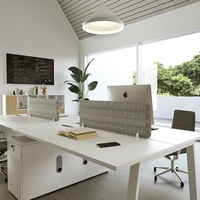 Écran de séparation de bureau moderne transparent Séparateur de cabine de bureau à assemblage rapide Diviseurs muraux de bureau Système de séparation d'espace