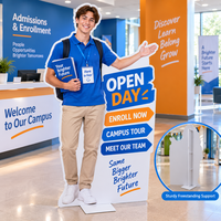 Stand publicitaire rigide pour événements, design léger, assemblage facile, personnalisable OEM, aspect premium, pour promotion et accueil des visiteurs