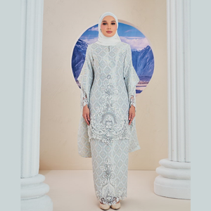 SIPO EID musulman Abaya ensemble Malaisie vêtements pour femmes 2 pièces Abaya costumes dentelle perle baju kurung gros vêtements islamiques - Product Image 1