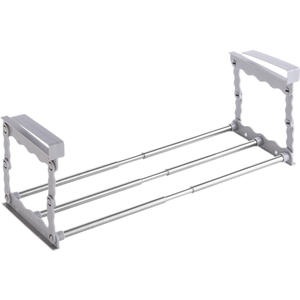 Étagère de rangement domestique avec étagère extensible, organisateur de chaussures peu encombrant, design rectangulaire à crochets pour un rangement bien organisé dans le placard - Product Image 2