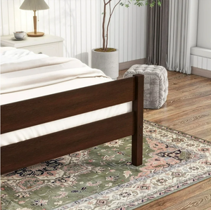 <span class=keywords><strong>Letto</strong></span> <span class=keywords><strong>singolo</strong></span> con struttura in legno massello di gomma, <span class=keywords><strong>testiera</strong></span> e pediera dal design semplice, colore caffè - Product Image 5