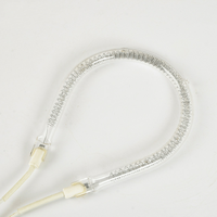 Chauffage tubulaire en quartz de silice fondue 400W, haute température, écologique pour applications industrielles radiantes