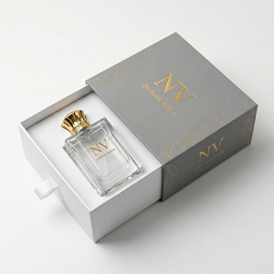Flaconi di <span class=keywords><strong>Profumo</strong></span> in Vetro con Scanalatura Interna Quadrata, Tappo a Corona Dorato, Vuoti, con Scatola Regalo Goffrata, 100ml - Vendita all'Ingrosso - Product Image 6