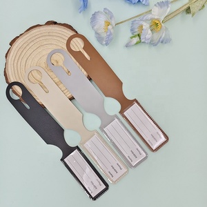 YY Faux cuir Simple étiquettes à bagages Logo <span class=keywords><strong>personnalisé</strong></span> valise à bagages Anti perte étiquette voyage <span class=keywords><strong>avion</strong></span> valise voyage nom carte étiquettes - Product Image 1