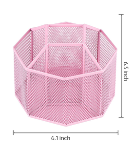 Mesh Mesh Office <b>Rotatable</b> <b>Desk</b> Organizer Pen and Pencil Stationery Holder - Product Image 2