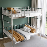 Lit superposé modulaire OEM ODM à 2 niveaux pour adultes, en acier inoxydable SUS 201 304, pour dortoir scolaire, hôtel, appartement