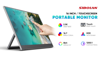 ODM 16 pouces 2.5K LCD écran tactile moniteur HDR léger support intégré IPS panneau B2B USB-C alimenté à distance