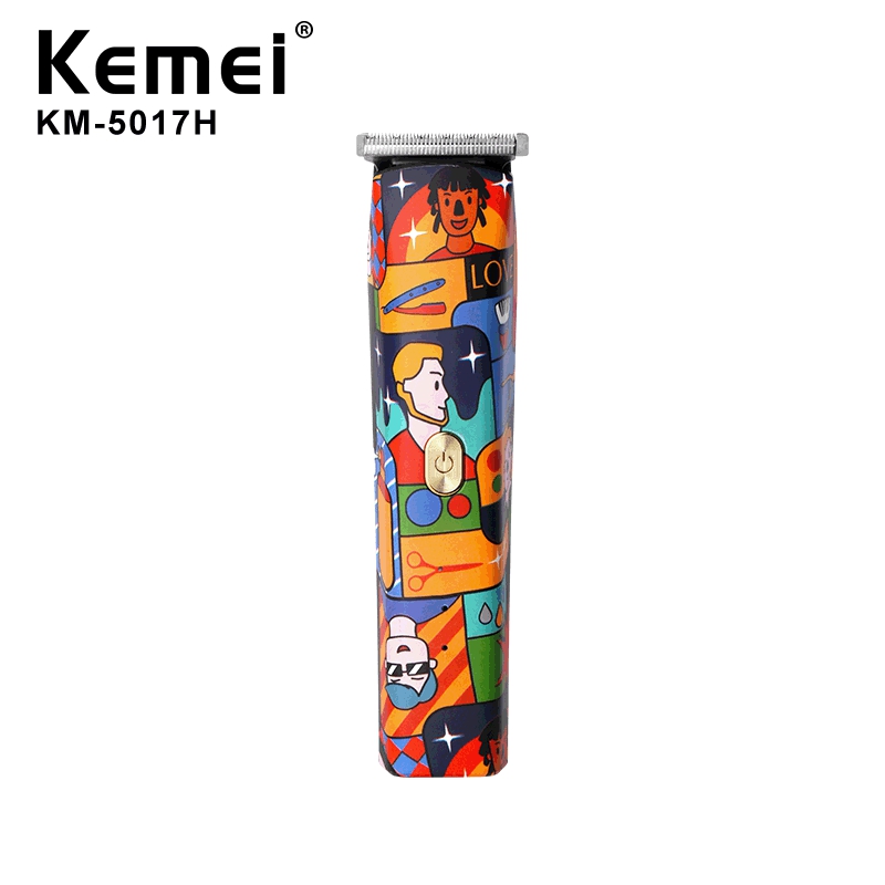 Kemei KM-5017H профессиональная электрическая машинка для стрижки волос персонализированные граффити USB зарядки машинка для стрижки волос портативный машинка для стрижки волос