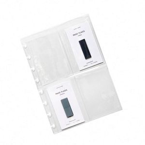 Custom clear A5 mezza lettera junior 8 disco in plastica pvc <span class=keywords><strong>morbido</strong></span> vinile 4 tascabile inserto porta carte di credito per planner - Product Image 1