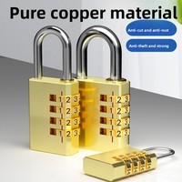 Cadenas à combinaison en cuivre massif pour bagages, dortoirs, vestiaires de gym - Taille mini, fabriqué en Chine