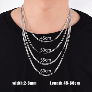 GL64 moda Hip Hop 1,4/2mm joyería fina cubana 925 plata esterlina caja <span class=keywords><strong>veneciana</strong></span> collar de <span class=keywords><strong>cadena</strong></span> de eslabones para hombres y mujeres - Product Image 5