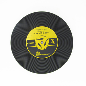 Customizable Retro Silicone PVC Drink Coaster Rubber Round Cup Mat Non Slip Heat Resistant <b>Table</b> <b>Protector</b> Pad with Logo - Product Image 1