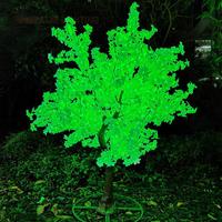 Lampu dekoratif Natal pernikahan luar ruangan lampu pohon LED daun Maple dengan bentuk batang alam untuk lanskap acara halaman taman