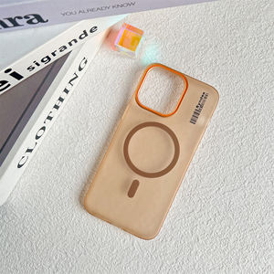 Nouvelle coque de téléphone portable semi-transparente effet mat givré antichoc en TPU+PC avec anneau magnétique pour 17 Pro Max 16 15 14 - Product Image 3