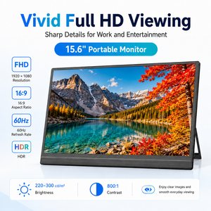 <span class=keywords><strong>Ofertas</strong></span> por Tiempo Limitado: Monitor Portátil de 15.6 Pulgadas, 1920 * 1080 FHD, USB, Alta Definición, para Juegos y Laptops - Product Image 4