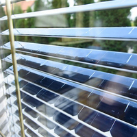 Persianas Solares Negras de Alta Eficiencia, Impermeables IP65, Tamaño Personalizado, para Ventanas de Techo Plano y Claraboyas, Alimentación para Dispositivos Domésticos