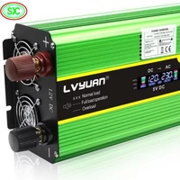 Convertisseur DC-AC haute puissance 6000W 24V avec écran LCD intelligent, stabilisateur de tension pour travaux de construction en extérieur et camping