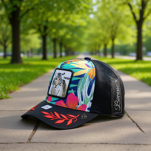 Casquette Trucker Bonnie en Tissu Mesh à 6 Panneaux avec Broderie – Style Urbain Unisexe Printemps-Été Décontracté - Product Image 2