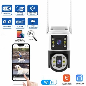 Cuộc sống thông minh tuya Wifi PTZ ống kính kép <span class=keywords><strong>IP</strong></span> <span class=keywords><strong>Camera</strong></span> mạng 8MP 2 chiều âm thanh phát hiện chuyển động & được xây dựng trong còi báo động cho nhà CCTV giám sát - Product Image 2