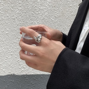 VAF único diseño Irregular licuado Anillo Bumpy Anillo De Licuefaccion Irregular De diseño Unico <span class=keywords><strong>Desigual</strong></span> Anillo De acero inoxidable - Product Image 5