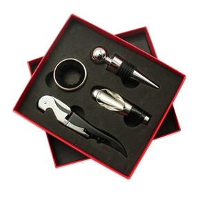 Stainless Steel Modern Simple Red Wine Opener Premium Gift Box Wine Pourer High-end Household Gift Wine Set