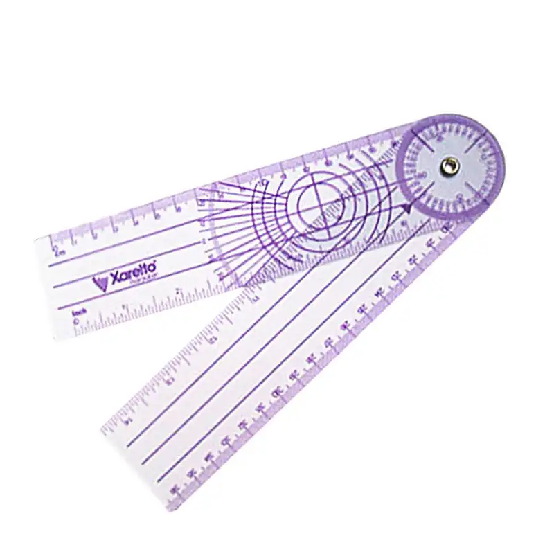 Protractor Flexible Pvc Geometric Ruler Set Angle Square Ruler Measuring Tool