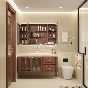 Nổi vanities phòng tắm với sàn lưu vực bền tủ gỗ dán cho phòng tắm - Product Image 2