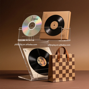 Estante de exhibición de acrílico de doble capa para <span class=keywords><strong>discos</strong></span> de vinilo, soporte de almacenamiento de álbum de acrílico transparente puede <span class=keywords><strong>comprar</strong></span> cajas de regalo y bolsas de transporte - Product Image 5