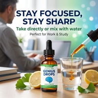 Gouttes Nootropiques Sans Alcool Marque Blanche OEM pour la Concentration, la Mémoire et le Soutien Cognitif