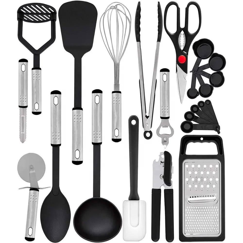 Klaar Home Keuken Accessoires 23 Stuk Nylon En Roestvrij Staal Kookgerei Keuken Gereedschap Non-stick Keukengerei Set