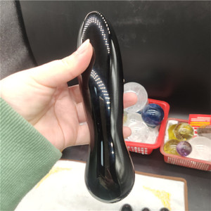 Kích Thước Lớn Tự Nhiên Đen Obsidian Đá Yoni Massage Dương Vật <span class=keywords><strong>Wand</strong></span> Tinh Thể Dildo Niềm Vui <span class=keywords><strong>Wand</strong></span> - Product Image 6