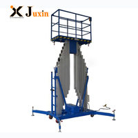 Plateforme élévatrice mobile verticale hydraulique à hauteur réglable en aluminium, certifiée CE, à mât simple/double, électrique