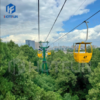 Hotfun extérieur et intérieur téléphériques de montagne dirigeable cabine de levage par corde téléphérique Hotfun