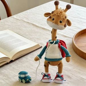 DIY Colorful Giraffe Shaped Cute Crochet <strong>Kit</strong> High Quality Milk Yarn <strong>Weaving</strong> Top Fashion DIY Knitting Animal Crochet <strong>Kit</strong> - Product Image 4