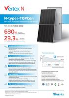 Panneau solaire Trina Solar Vertex N 600-630W, type N, module PV monocristallin I-TOPCon pour installation au sol