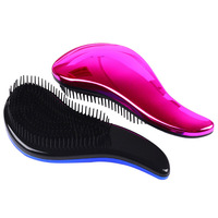 Brosse démêlante antistatique en gros pour massage capillaire, brosse de salon électroplaquée à coussin doux pour la douche et le shampoing, personnalisable OEM