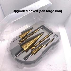 4-12/4-20/4-32mm Triangular Handle Straight groove <b>Step</b> <b>Drill</b> 3/6/8mm Saw <b>Drill</b> Drilling Tool Pulling groove DIY Set - Product Image 3
