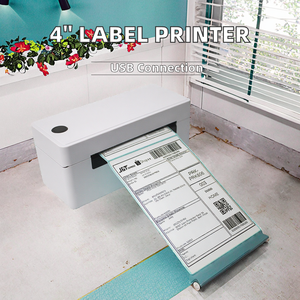 เครื่องพิมพ์ฉลากสติกเกอร์ความร้อนไร้สายขนาด 3 นิ้ว 80 มม. เชื่อมต่อผ่าน USB สำหรับพิมพ์สติกเกอร์กาวสำหรับการจัดส่งสินค้าบน EBAY และ <span class=keywords><strong>SHOPEE</strong></span> - Product Image 3