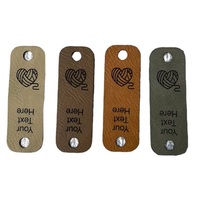 Étiquette en cuir PU écologique personnalisée en relief avec rivet et logo personnalisé pour vêtements et bonnet