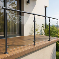 Système de balustrade en verre en acier galvanisé robuste et moderne, résistant à la rouille, pour hôpitaux, villas, centres commerciaux, usage résidentiel, balcons et escaliers