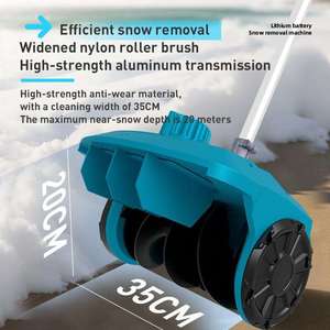 Souffleuse à neige sans fil 21V de qualité industrielle à batterie lithium, débit d'air rapide, multi-usages pour allée, patio, chemin - Product Image 6