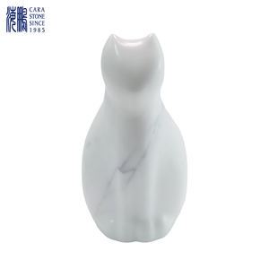 Изготовленная на заказ резная фигурка кошки из белого натурального мрамора, декоративная скульптура животного для интерьера виллы - Product Image 3
