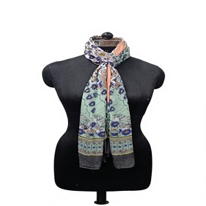 Women Reversible Floral <b>Chiffon</b> <b>Scarf</b> Long Patterned Neck Wrap All Seasons Daily Wear - Product Image 1