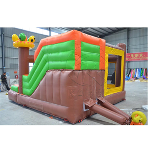 Location Commerciale et Usage Domestique : Château Gonflable PVC Combo Animaux de la Jungle avec Toboggan pour Fêtes d'Enfants - Product Image 2